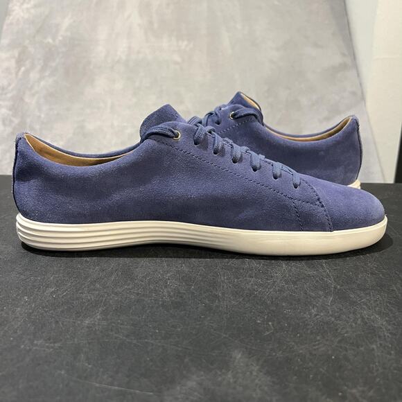 Cole Haan Crosscourt II Shoes Mens 13 Blue Suede Casual Lace Up Low Top C26517 - Picture 6 of 10